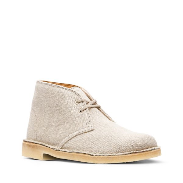 Clarks Womens Desert Boot Ankle Boots Beige | UK-8625197